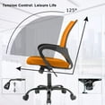 thumbnail image 3 of YRLLENSDAN Mesh Office Chair, Home Office Desk Chairs with Wheels and Arms Computer Chair Adjustable Rolling Swivel Chair for Adults, Orange, 2 Pack, 3 of 8