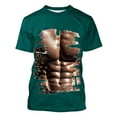 thumbnail image 4 of Plus Size Fake Muscle Shirts for Men 2024 Funny Holiday T-shirt Short Sleeve 3D Printed Tees for Going Out Resort, 4 of 6
