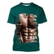 thumbnail image 5 of Camisetas de Manga Larga de los Hombres Casual Muscle Print Graphic Tee, Camiseta de Cuello de Tripulación de Manga Corta para las Vacaciones Diarias, 5 of 9