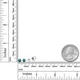 thumbnail image 2 of Gem Stone King Platinum Blue Diamond Stud Earrings for Women Men (0.54 Cttw, Gemstone April Birthstone, Round 4MM), 2 of 6