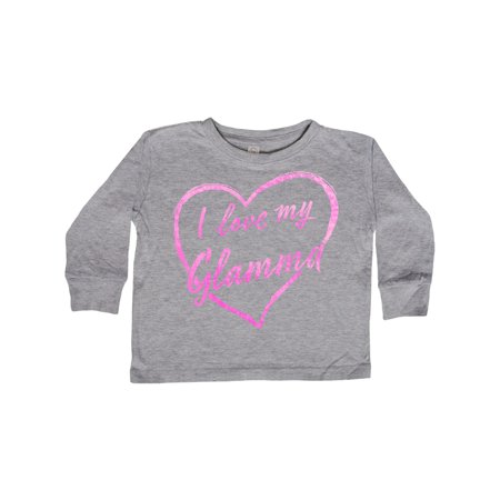 

Inktastic I Love My Glamma in Pink Chalk Heart Gift Toddler Boy or Toddler Girl Long Sleeve T-Shirt