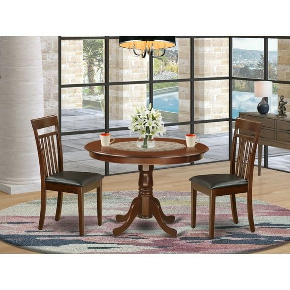 Round Dining Table Set - 42 Inch Kitchen Table with 4 Dinette Chairs - Modern Dining Room Furniture
