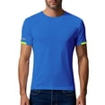 thumbnail image 5 of Mens Shirts, Awwp Mens Workout T-Shirts Quick Drying Athletic Short Sleeve Crew Neck Running Gym Tee Tops Blue XXXXL, 5 of 9