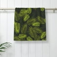 thumbnail image 5 of Wukai Tropical Palm Leaves Fern Leaf Lightweight, Quick-Drying Microfiber Towels - Soft and Absorbent for Fitness, Sports, Yoga, Travel, Gym - 2 Pack, Dark Grey, 5 of 8