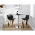 thumbnail image 3 of Toriano Counter Stools for Kitchen Counter, Counter Height Chairs Set of 2, Bar Stools Set of 2, Counter Height Stools, Bar Stools For Kitchen Island (Black Faux Leather, Chrome Footrest), 3 of 6