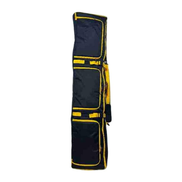 Bolsa de esquí con ruedas para snowboard, para viajes en avión, impermeable, para equipo de esquí, mochila para snowboard, para deportes de invierno Negro Amarillo