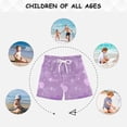 thumbnail image 6 of Purple Hearts with Glitter Valentine Swim Trunks Board Shorts Beach Pants Bathing Bottoms M, 6 of 8