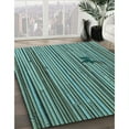 thumbnail image 3 of Ahgly Company Machine Washable Indoor Rectangle Transitional Medium Turquoise Green Area Rugs, 2' x 5', 3 of 7
