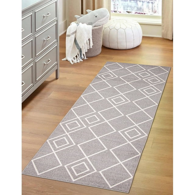 ECARPET Washable Geometric Area Rug & Runner for Living Room, Bedroom, Kitchen, Hallway