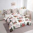 thumbnail image 3 of Homewish Cute Xma Reindeer 7 Pieces Bedding Comforter Set,Merry Christmas Full Bedding Set.Rustic Farmhouse Cabin Fitted Sheet Flat Sheet For Girl Boy,Super Cozy Room Decor Reversible, 3 of 8