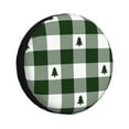 thumbnail image 1 of Fotbe Green White Lumberjack Plaid Funda de Llanta de Repuesto con Estampado, Engrosada, Ajuste Universal para Jeep, Remolque, RV, SUV, Camión-16 inch, 1 of 6