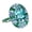 US 7, variant on Luxury Women Faux Emerald Aquamarine Flower Ring Wedding Party Jewelry Gift