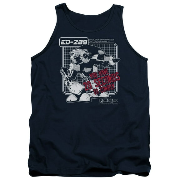 Robocop Ed 209 Adult Tank Top Navy