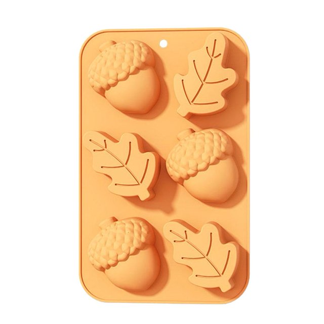 Moldes de silicona para Acción de Gracias con pavo, calabaza y hojas de otoño P1L7