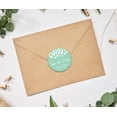 thumbnail image 2 of Darling Souvenir Round 45 Pieces Hearts Save The Date Stickers Wedding Personalized Bride Groom Names And Date Envelope Seals - Mint, 2 of 4