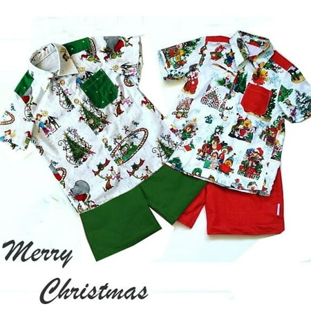 

0-5T Christmas Toddler Baby Kids Boys T Shirt Tops+Short Pants Outfits Clothes Set
