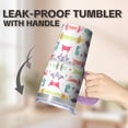 thumbnail image 5 of 20OZ Dog Print Durable Tumbler with Handle Double Wall Vacuum Cup Ideal Dog Lover Gifts Unique Birthday Christmas Presents for Dog Enthusiasts Women Men Long Lasting and Weather Resistant, 5 of 6