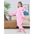 thumbnail image 3 of Disfraz de peluche para niños, pijama de cosplay de animales para Halloween 5T, rosa, 3 of 6