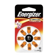 Energizer Hearing Aid Batteries Size 13, Orange Tab, 8 Pack