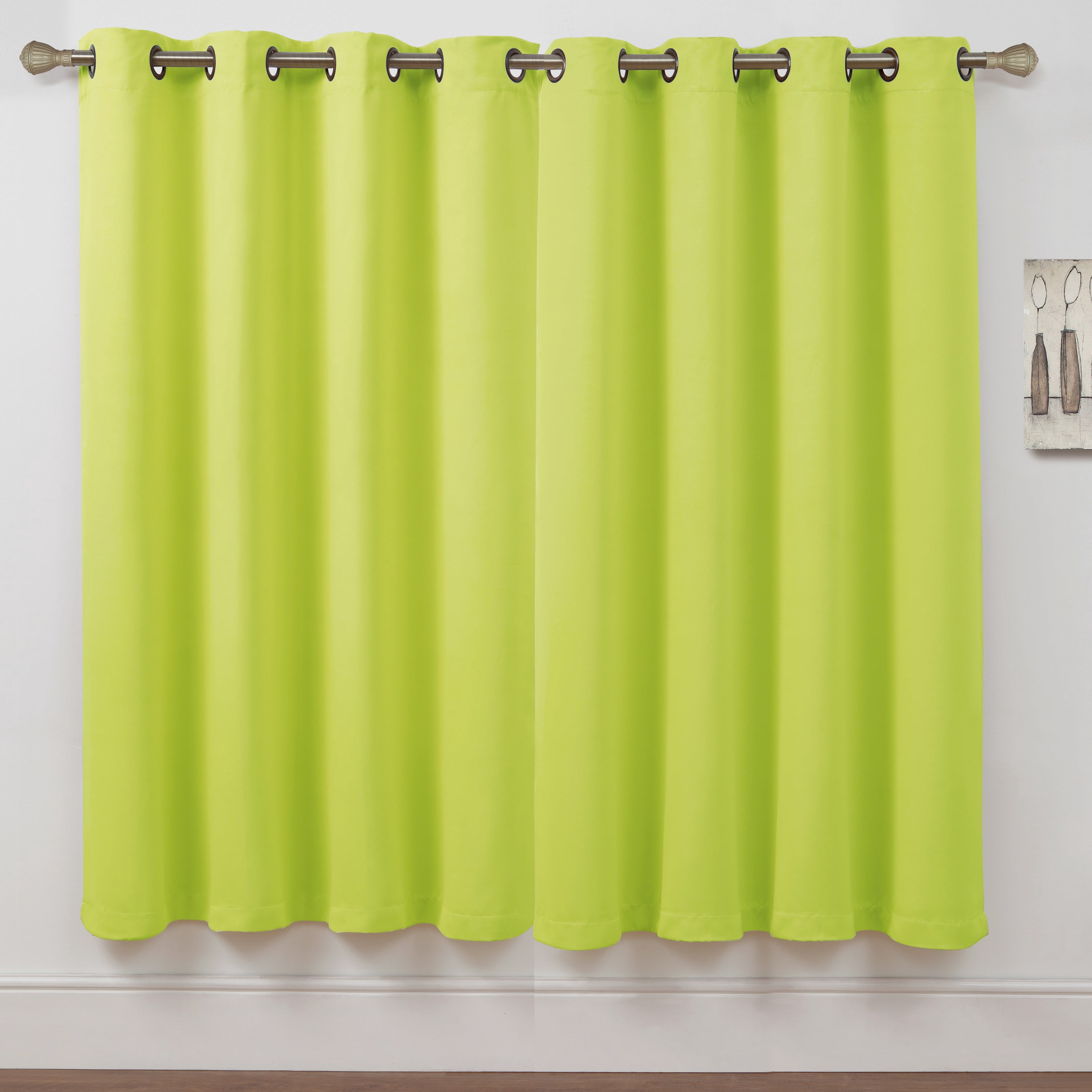 VCNY Home Neil Green Solid Grommet Blackout Curtain Panel, 52" x 63"