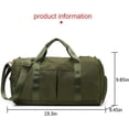 thumbnail image 2 of Bolsa deportiva para gimnasio con bolsa para zapatos, bolsa impermeable, bolsa de lona, bolsa de viaje para mujeres y hombres, verde militar, 29 l, 2 of 7