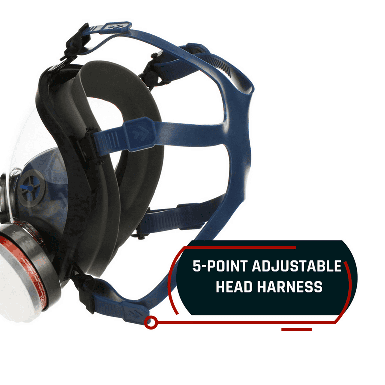 Parcil Safety PD-100 Tinted Full-Face Gas Mask with Air Dust