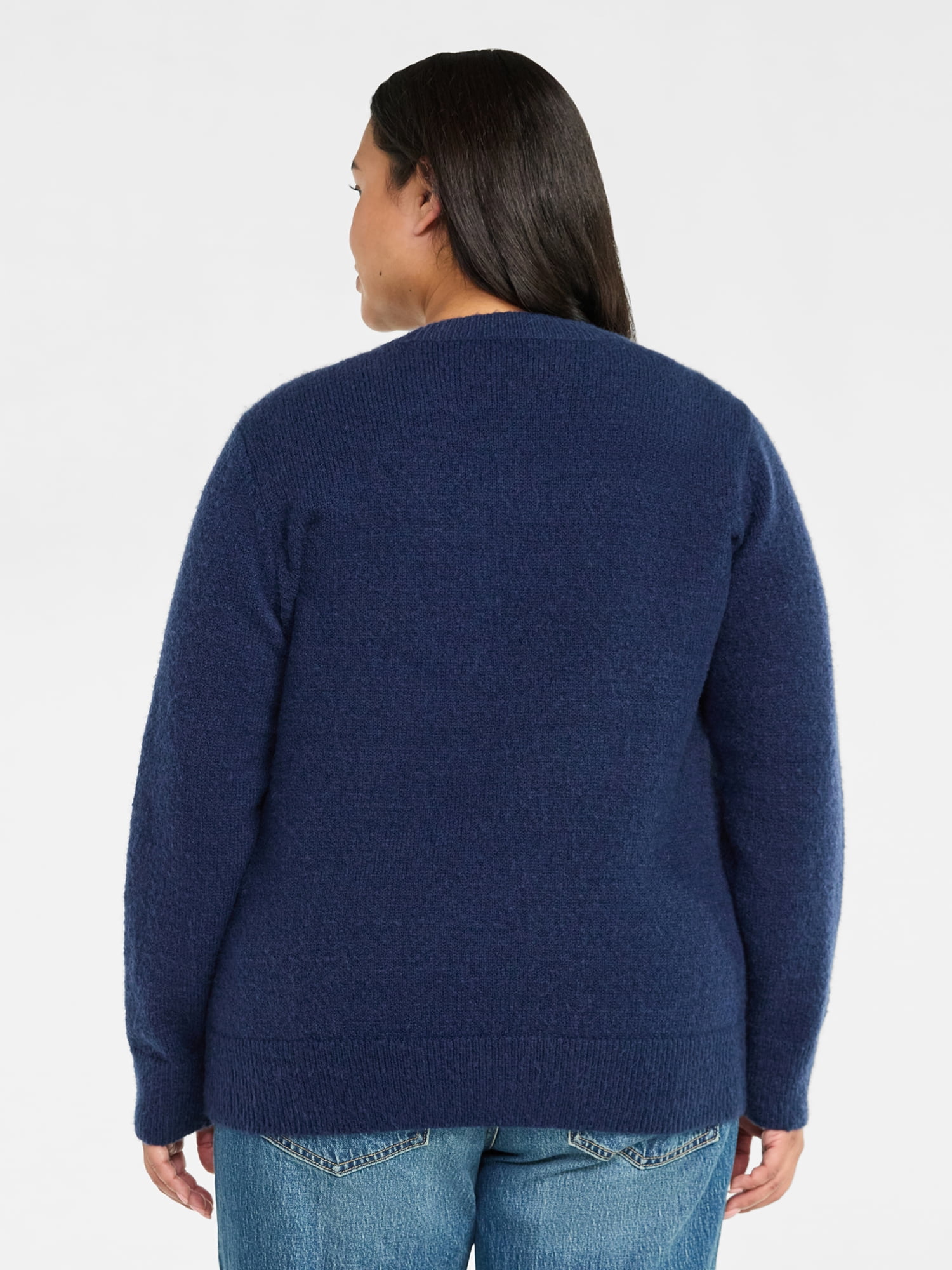 Terra & Sky Women's Plus Holiday Talking Sweater, Midweight, Sizes 0X-4X