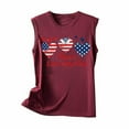 thumbnail image 3 of CFLVAEK 4th of July Tank Top for Women American Flag Patriotic Shirts Casual Summer Sleeveless Crewneck Going Out Tank Tops Independence Day Shirts M, 3 of 4