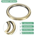 thumbnail image 2 of M METERXITY 2-Pack Metal O Rings 1 1/2 Inch Inner Diameter Stainless Steel O Rings Wreath Floral Smooth Round Rings Buckle Loop Ring for DIY/Purse/Bag/Collar/Leather [Brushed Brass], 2 of 6