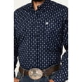 thumbnail image 3 of Cinch Men's Navy Circle Print Button Down Shirt MTW1105695, 3 of 4