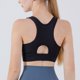 thumbnail image 2 of Ropa interior deportiva a prueba de golpes para mujer, con cremallera frontal, copa fija, fruncido, ropa exterior de alta resistencia, chaleco de fitness con espalda de belleza, sujetador, 2 of 3