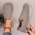 thumbnail image 1 of PPgejGEK Chaussures Plates pour Femmes, Mode Décontractée, Style Printemps et Été, Confortables, en Maille Respirante, Bout Rond, Bout Fermé, Bout Peu Profond, Café 6, 1 of 5