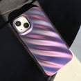 thumbnail image 4 of Cute Curly Wave Case for iPhone 13/iPhone 14 6.1 inches, Water Ripple Pattern Phone Case Slim Shockproof Satin Glossy Cover for Girls Boys Silicone 3D Non-Slip Case -Laser Purple, 4 of 10