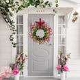thumbnail image 4 of Pgyong Spring Wreath for Front Door with Frosted Greenery and Berries, All-Season Artificial Wreath for Indoor Outdoor Wall Holiday Decor, 4 of 6