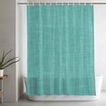 thumbnail image 5 of Shower Curtains for Bathroom-36"x72",Teal Green Solid Color Waterproof Bath Curtain Grommet Shower Curtain Set with Hooks, 5 of 9