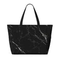 thumbnail image 2 of Naloa Black Marble Texture Abstract Large Capacity Beach Bag, Waterproof Sandproof Beach Swim Pool Bag Tote Bag for Women, 2 of 7