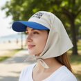 thumbnail image 4 of Byfri Integrated Scarf Baseball Cap Sun Protection Visor Hat for Women Summer Beach Wear One Size, 4 of 7