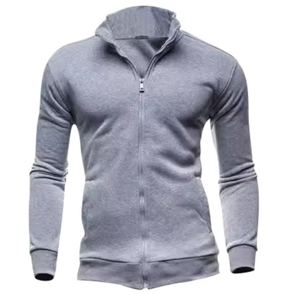 oqasdz Mens Sweatshirt Warm Loose Fit Solid Color Hoodless Top for Autumn Winter Casual Outdoor Leisure Wear Pullover,Size M