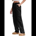 thumbnail image 2 of Pantalones Cargo de Cintura Alta para Mujer, Pantalones Casuales de Pierna con 6 Bolsillos. Negro L, 2 of 8