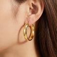thumbnail image 4 of Hoop Earrings for Women,Sterling Silver Hoop Earrings Large Hypoallergenic Lightweight 30/50mm 2 Pairs, 4 of 7