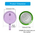 thumbnail image 3 of Ergonomic Silicone Drink Lid For Standard Can Secure Spill Resistant Closures Safe Flexible Cover with Straw Design, 3 of 9