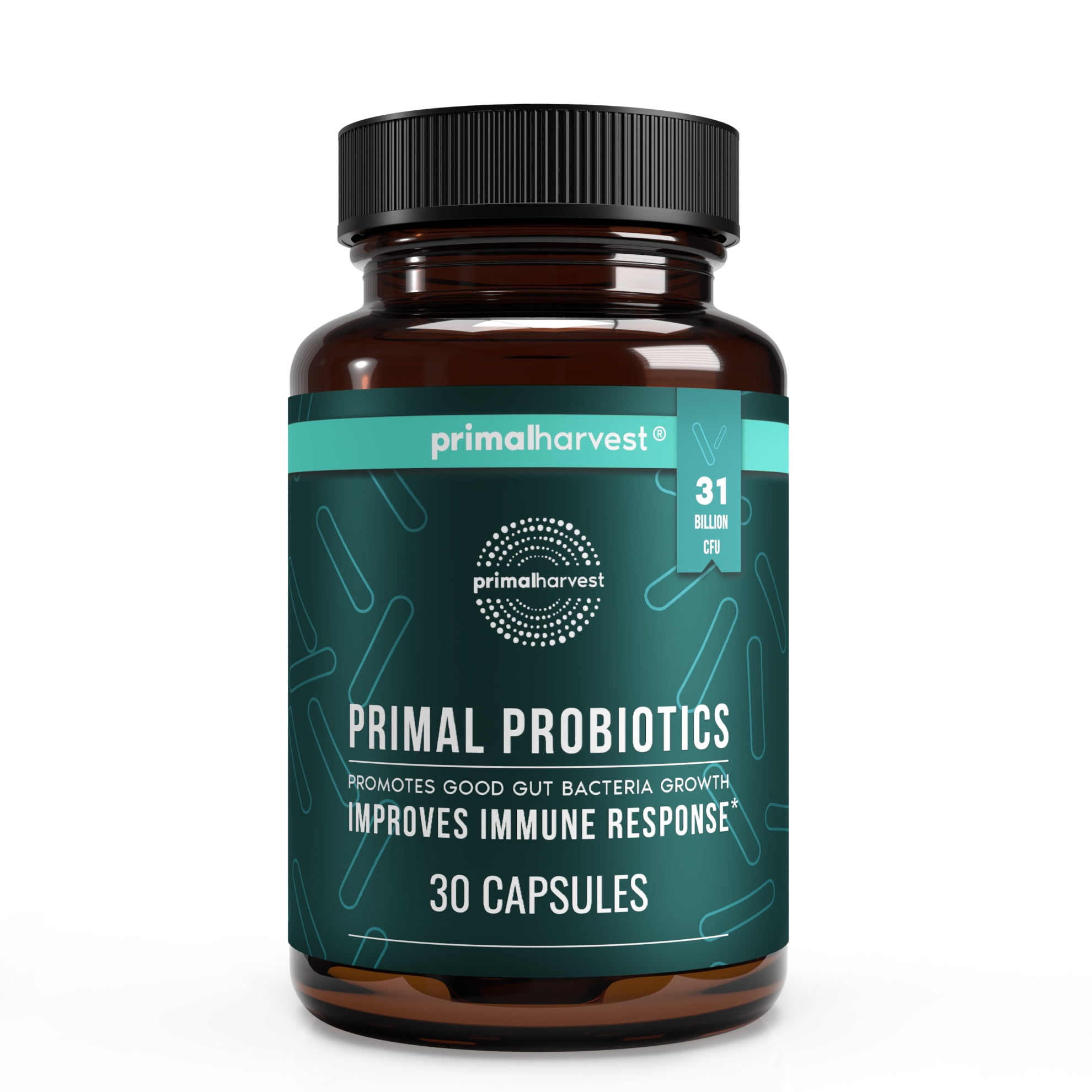 Primal Harvest Prebiotic and Probiotic Supplement for Women and Men, 30 Capsules - 31 Billion CFU
