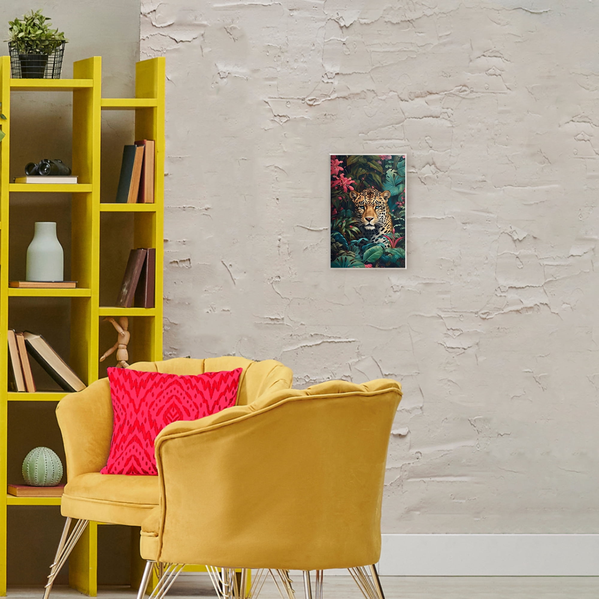 Stupell Industries Jaguar with Silent Emerald Gaze Wall Plaque Art, design by Creative Studio