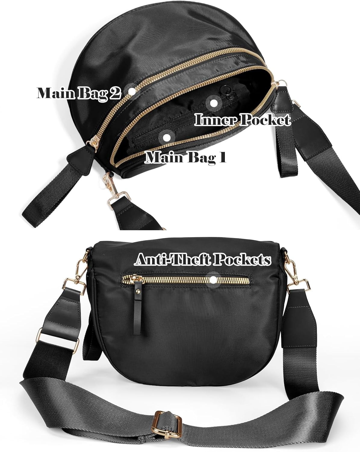 Kwuty Pure Colour Crossbody Bag Bum Bag for Women,Spacious Purse Fanny Packs Belt Bag,Oversized Bum Bag (Colour Bum Bag-Beige)