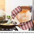 thumbnail image 4 of Cute Oven Mitts,Red Christmas Knitted Pattern Oven Mitt 2-Pack Set,Kitchen Gloves for Oven,Heat Resistant Oven Mitts 7.7"x12", 4 of 7