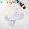 thumbnail image 6 of D-GROEE 1 Pair Gloves Princess Dress Up Long Gloves Shiny Silky Satin Gloves for Kids Party, Wedding, Formal Pageant, Ages 3 to 8 Years Old, 6 of 8