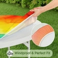 thumbnail image 5 of Colorful Tie Dye Stain Pattern Round Fitted Tablecloth with Elastic Edge,Dining Table Cover Waterproof,Outdoor Round Tablecloth for Camping,Dining,Indoor and Outdoor, 5 of 7