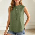 thumbnail image 7 of BUIGTTKLOP Womens Cotton Linen Tank Tops Basic Solid Business Casual Summer Sleeveles Shirts Loose Work Office Blouses, 7 of 7