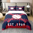 thumbnail image 1 of Funda Nórdica de Béisbol 100% Algodón Ecológico para Niños y Hombres,King Baseball City, 1 of 7
