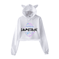 thumbnail image 1 of Pop cazadora para niña Hooded Sweatshirt Women's Cat Ear Hoodie ,Soft Streetwear Pullover ,Cute Long Sleeve Tops for Fall Winter （White）, 1 of 3